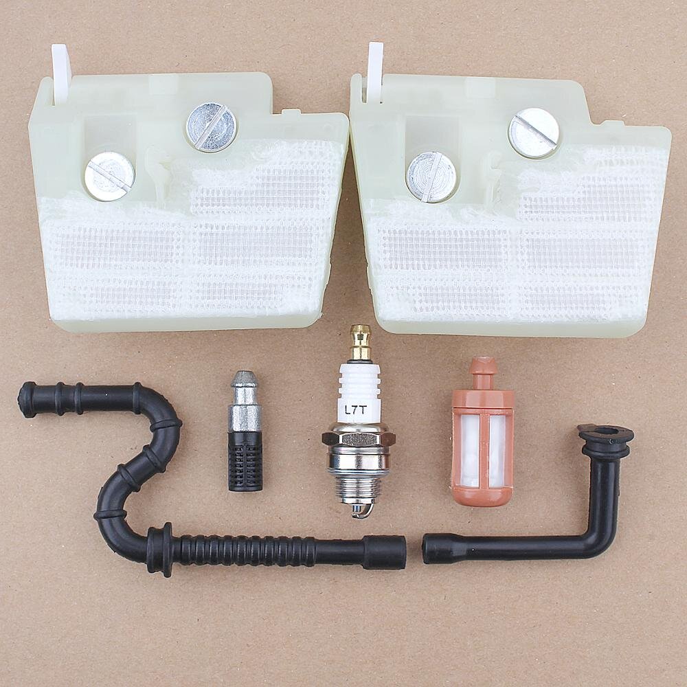 Air Oil Filter Fuel Line Pipe Kit For Stihl MS240 MS260 024 026 Chainsaw Parts 11211201617 w Spark Plug